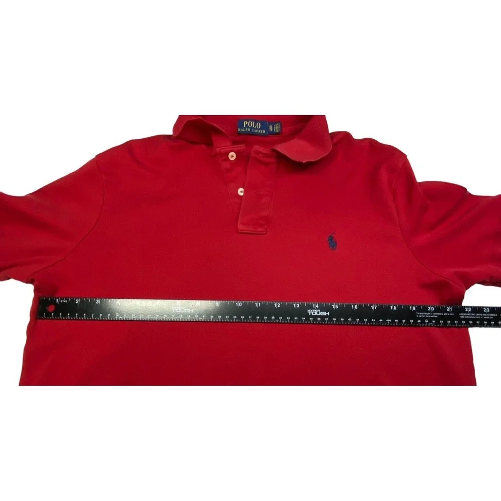 POLO RALPH LAUREN Men Short Sleeve Shirt Collard Sz XL Red Casual Golf‎ 78-14